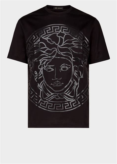 versace medusa head embossed t shirt|men's Versace t shirt sale.